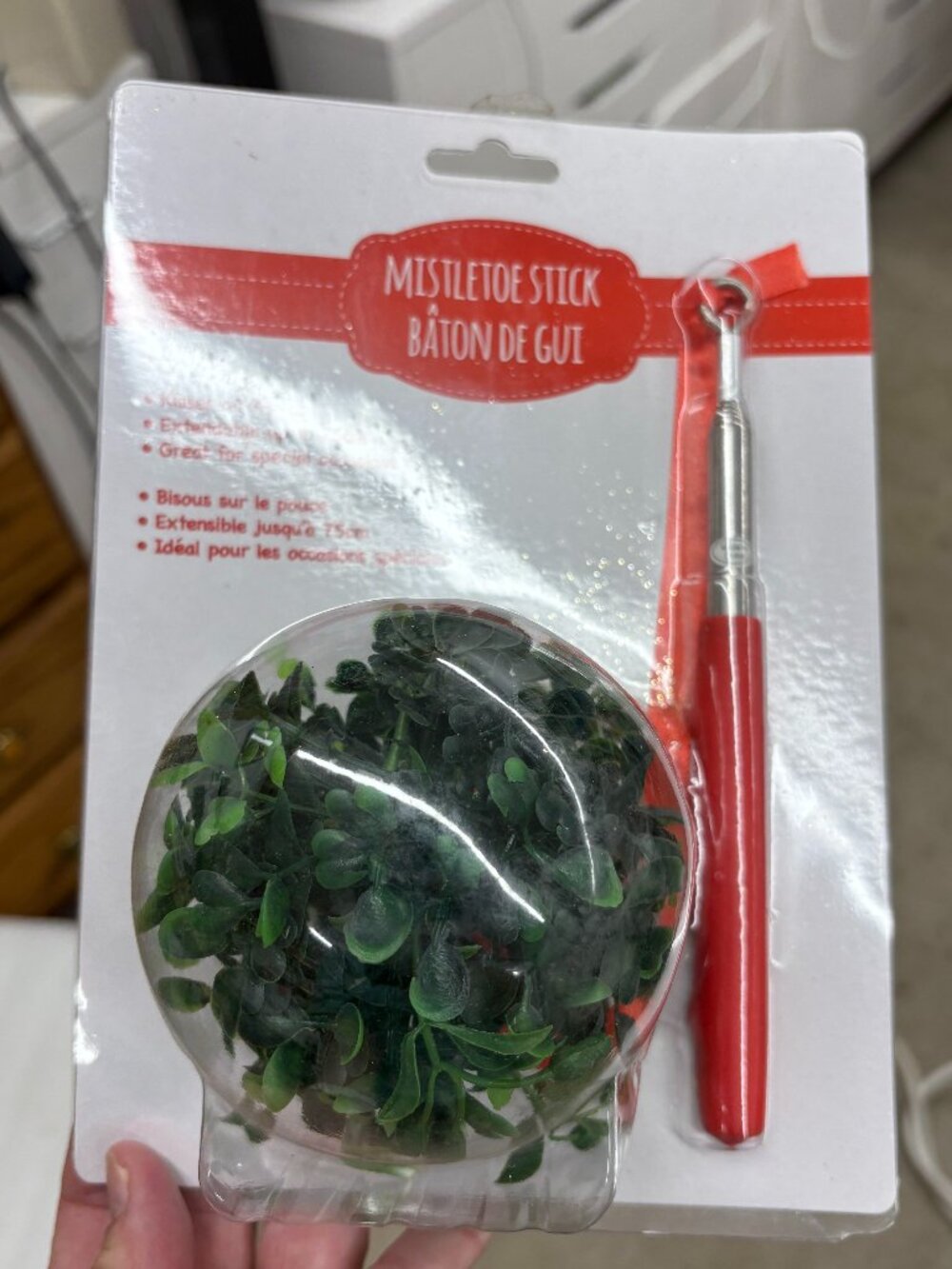 Extending Selfie Mistletoe Stick Merry Christmas Party Favor 30"